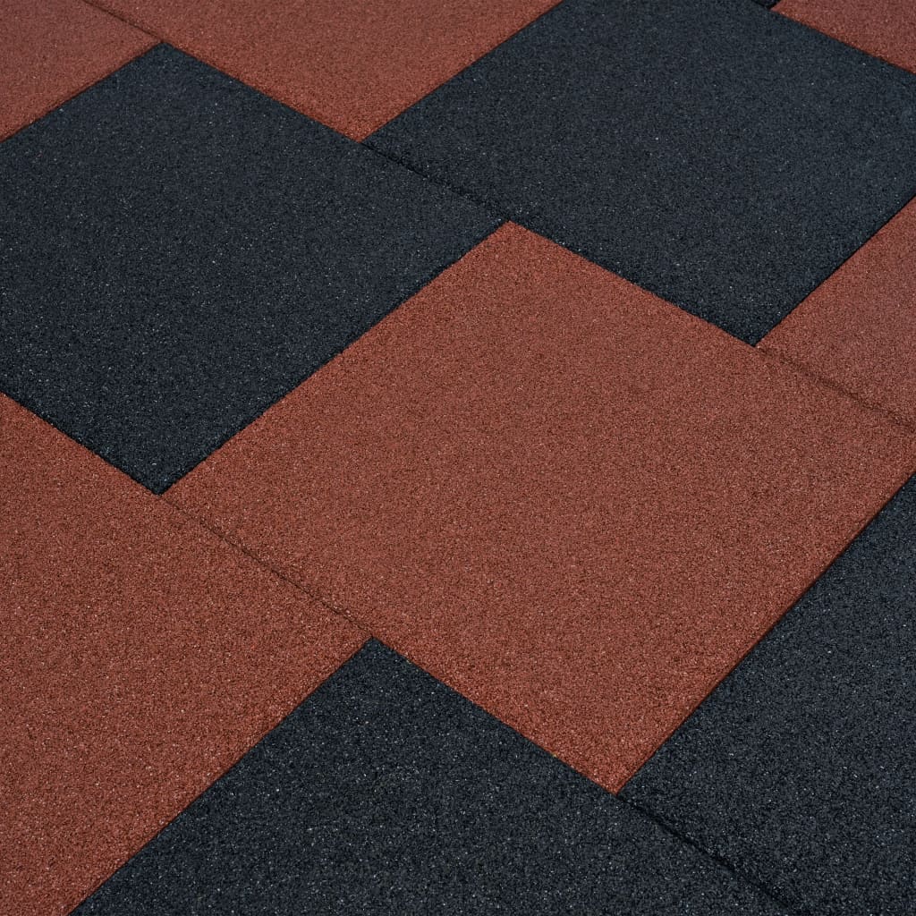 Fall Protection Tiles 24 pcs Rubber 50x50x3 cm Black- Flooring & Carpet - HomeShopIreland - Home Shop Ireland - Flooring & Carpet - Fall Protection Tiles 24 pcs Rubber 50x50x3 cm Black