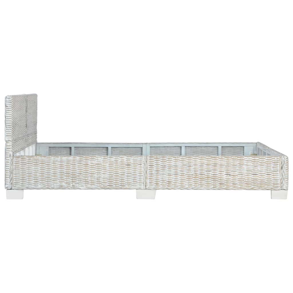 Bed Frame Grey Natural Rattan 140x200 cm- Beds & Bed Frames - HomeShopIreland - Home Shop Ireland - Beds & Bed Frames - Bed Frame Grey Natural Rattan 140x200 cm