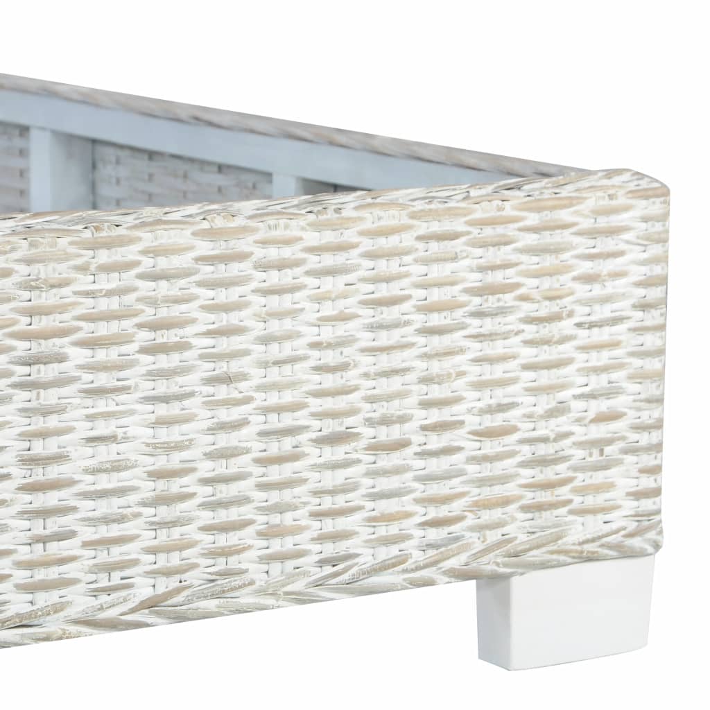 Bed Frame Grey Natural Rattan 140x200 cm- Beds & Bed Frames - HomeShopIreland - Home Shop Ireland - Beds & Bed Frames - Bed Frame Grey Natural Rattan 140x200 cm