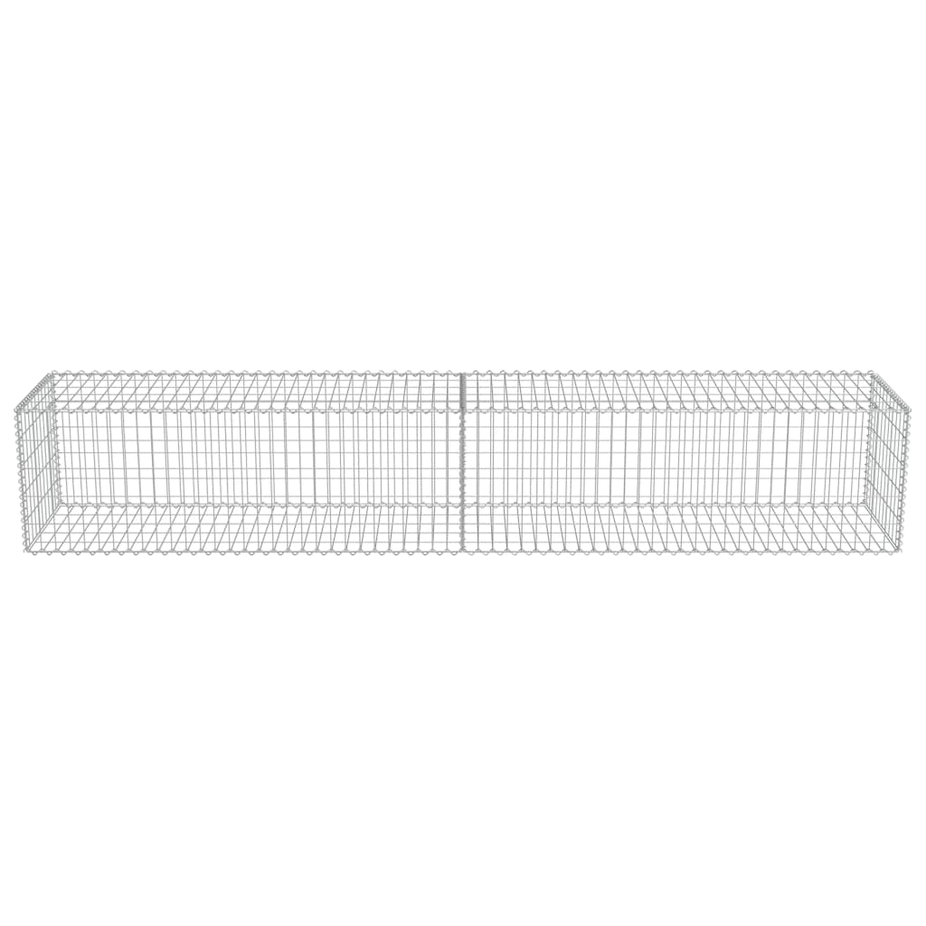 Gabion Wall with Covers Galvanised Steel 300x50x50 cm- Fence Panels - HomeShopIreland - Home Shop Ireland - Fence Panels - Gabion Wall with Covers Galvanised Steel 300x50x50 cm