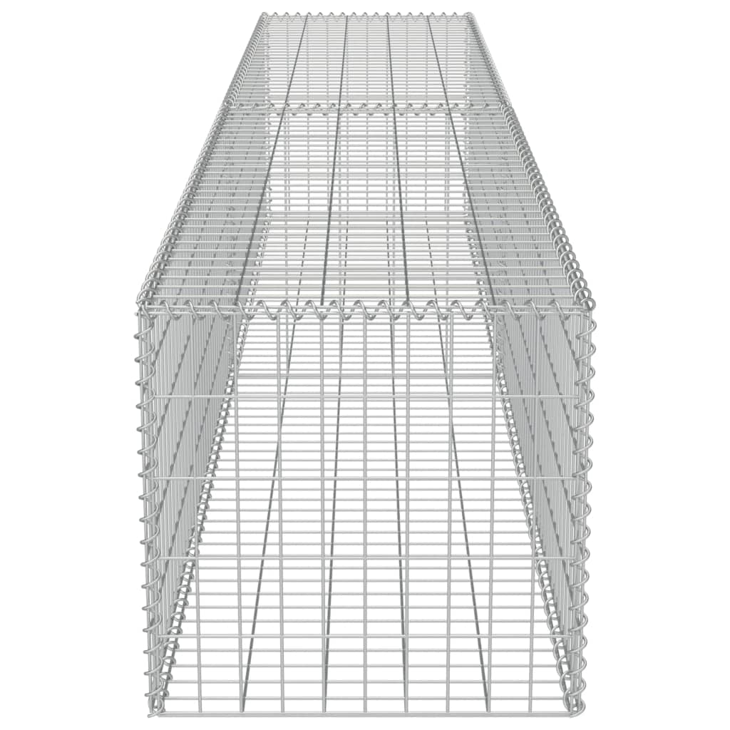 Gabion Wall with Covers Galvanised Steel 300x50x50 cm- Fence Panels - HomeShopIreland - Home Shop Ireland - Fence Panels - Gabion Wall with Covers Galvanised Steel 300x50x50 cm