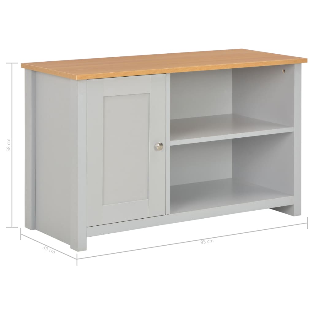 TV Cabinet Grey 95x39x58 cm- Entertainment Centres & TV Stands - HomeShopIreland - Home Shop Ireland - Entertainment Centres & TV Stands - TV Cabinet Grey 95x39x58 cm