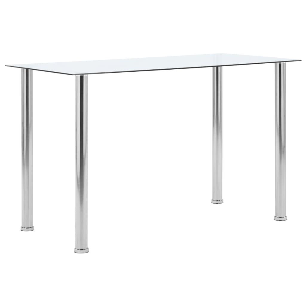Dining Table Transparent 120x60x75 cm Tempered Glass- Kitchen & Dining Room Tables - HomeShopIreland - Home Shop Ireland - Kitchen & Dining Room Tables - Dining Table Transparent 120x60x75 cm Tempered Glass