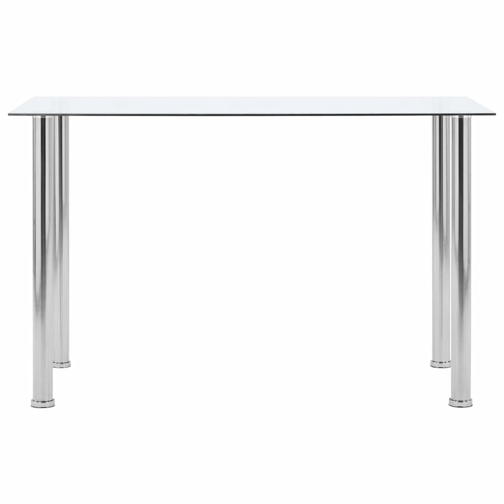Dining Table Transparent 120x60x75 cm Tempered Glass- Kitchen & Dining Room Tables - HomeShopIreland - Home Shop Ireland - Kitchen & Dining Room Tables - Dining Table Transparent 120x60x75 cm Tempered Glass