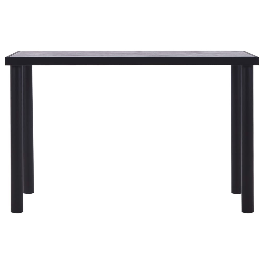 Dining Table Black and Concrete Grey 120x60x75 cm MDF- Kitchen & Dining Room Tables - HomeShopIreland - Home Shop Ireland - Kitchen & Dining Room Tables - Dining Table Black and Concrete Grey 120x60x75 cm MDF