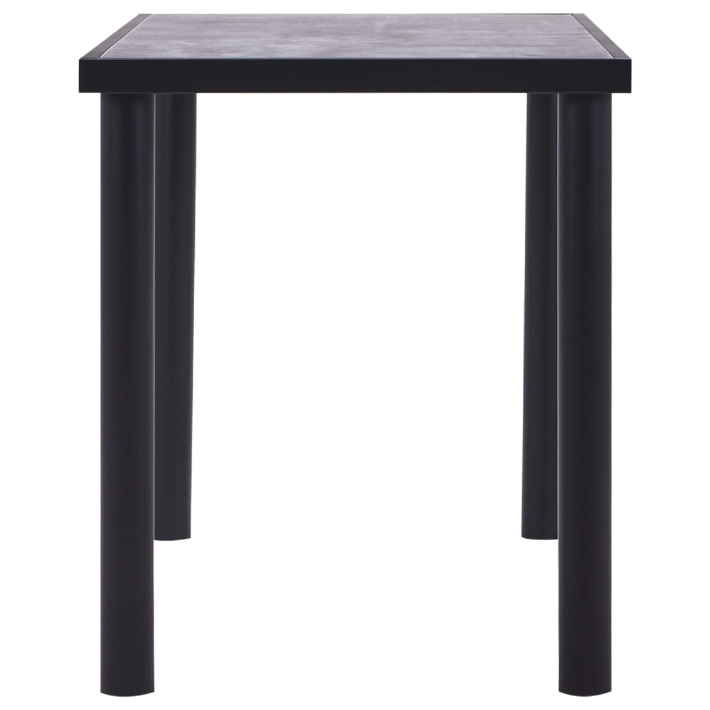 Dining Table Black and Concrete Grey 120x60x75 cm MDF- Kitchen & Dining Room Tables - HomeShopIreland - Home Shop Ireland - Kitchen & Dining Room Tables - Dining Table Black and Concrete Grey 120x60x75 cm MDF
