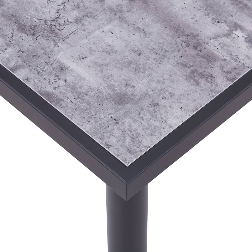 Dining Table Black and Concrete Grey 120x60x75 cm MDF- Kitchen & Dining Room Tables - HomeShopIreland - Home Shop Ireland - Kitchen & Dining Room Tables - Dining Table Black and Concrete Grey 120x60x75 cm MDF
