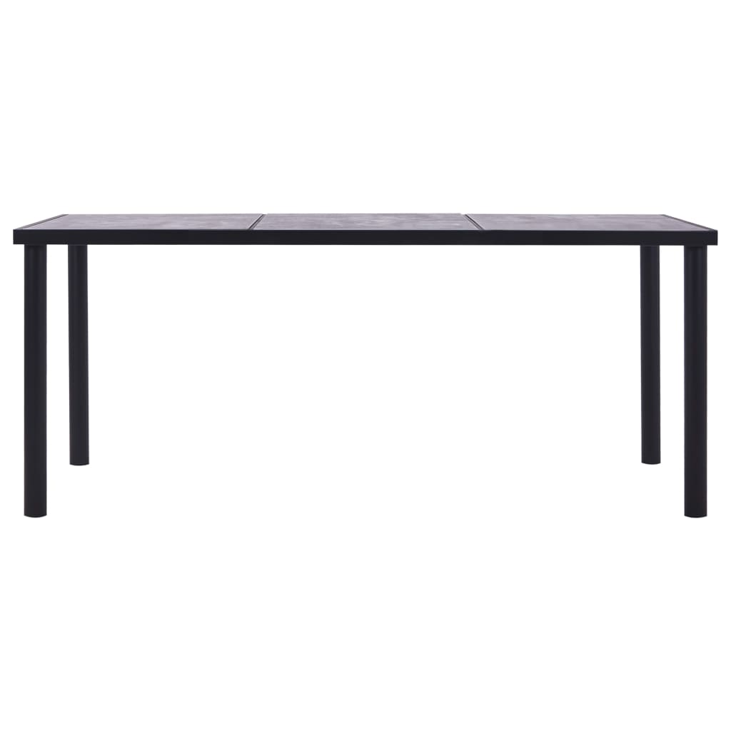 Dining Table Black and Concrete Grey 200x100x75 cm MDF- Kitchen & Dining Room Tables - HomeShopIreland - Home Shop Ireland - Kitchen & Dining Room Tables - Dining Table Black and Concrete Grey 200x100x75 cm MDF