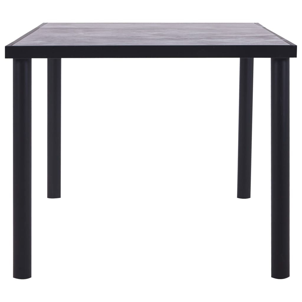 Dining Table Black and Concrete Grey 200x100x75 cm MDF- Kitchen & Dining Room Tables - HomeShopIreland - Home Shop Ireland - Kitchen & Dining Room Tables - Dining Table Black and Concrete Grey 200x100x75 cm MDF