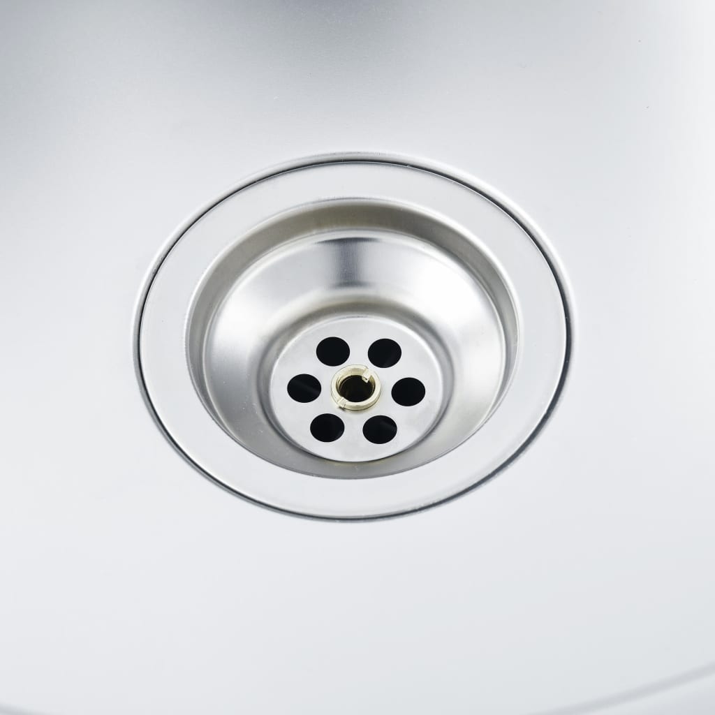 Kitchen Sink Double Basin with Strainer & Trap Stainless Steel- Kitchen & Utility Sinks - HomeShopIreland - Home Shop Ireland - Kitchen & Utility Sinks - Kitchen Sink Double Basin with Strainer & Trap Stainless Steel
