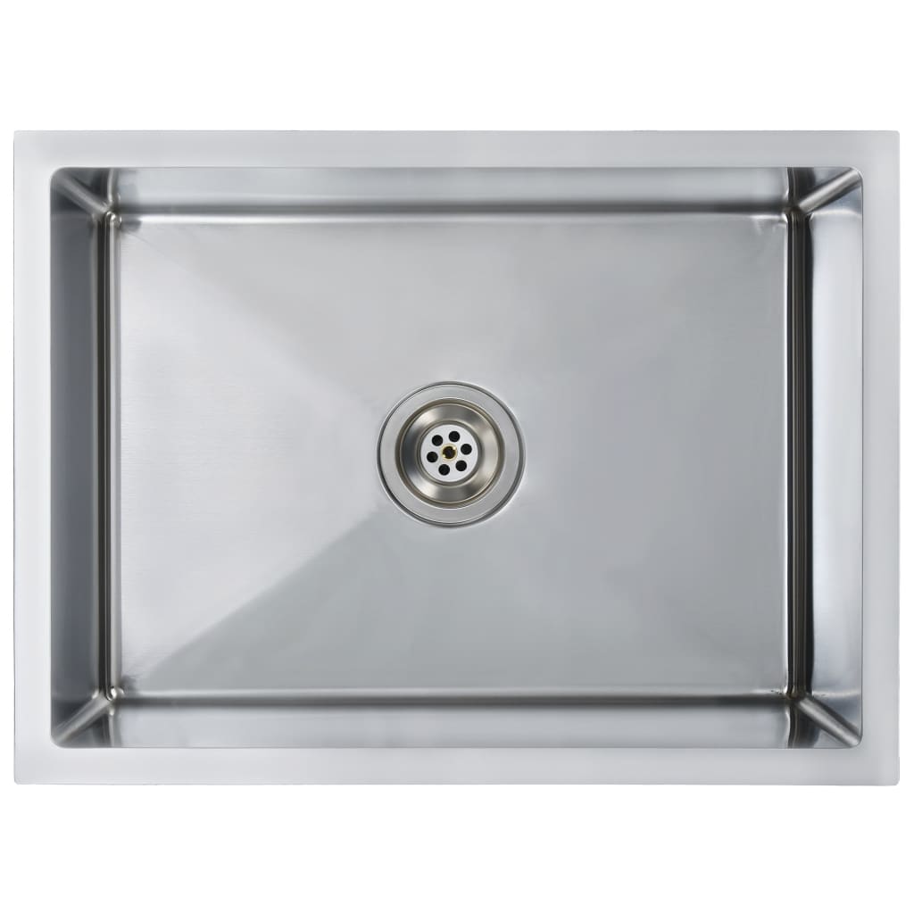 Handmade Kitchen Sink with Strainer Stainless Steel- Kitchen & Utility Sinks - HomeShopIreland - Home Shop Ireland - Kitchen & Utility Sinks - Handmade Kitchen Sink with Strainer Stainless Steel