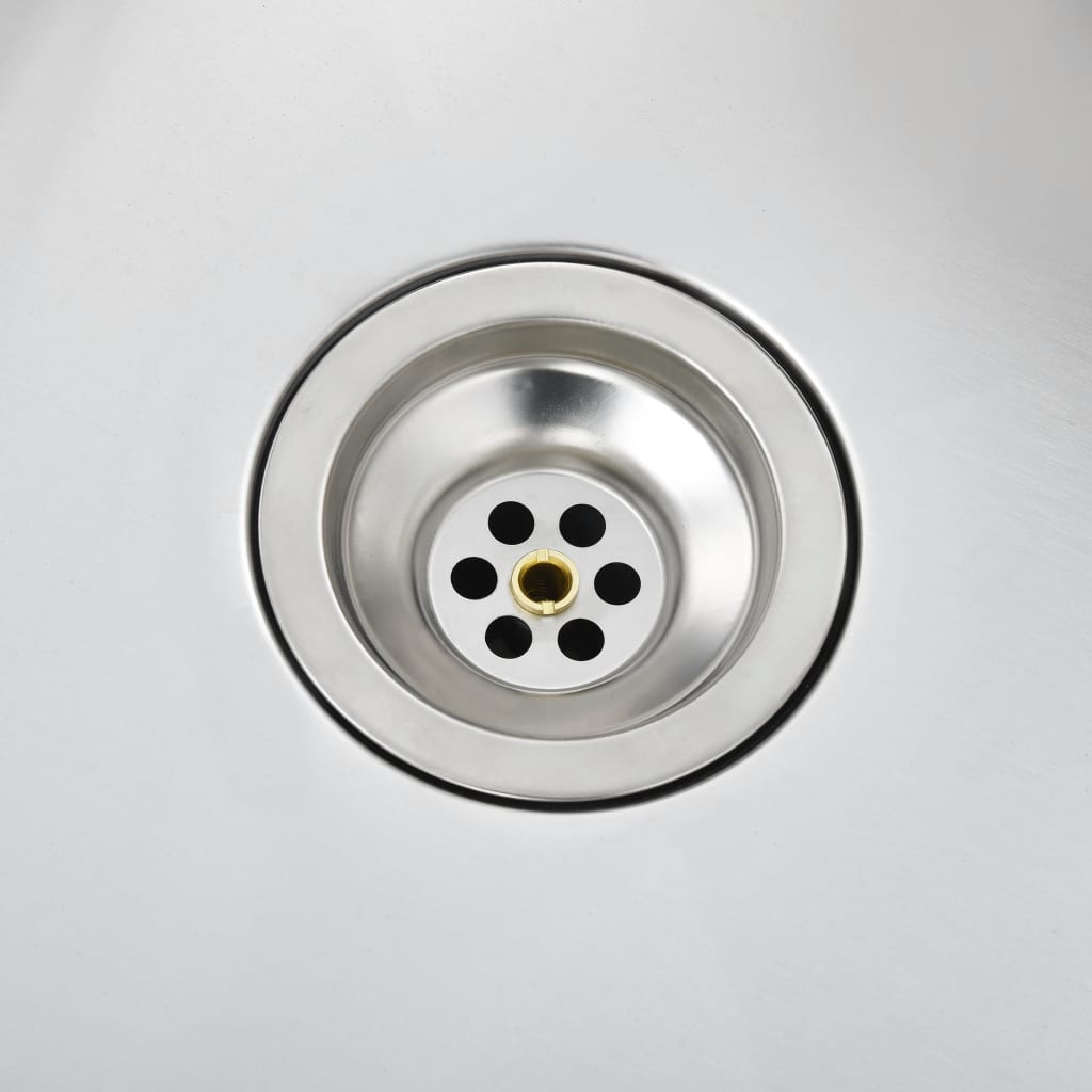 Handmade Kitchen Sink with Strainer Stainless Steel- Kitchen & Utility Sinks - HomeShopIreland - Home Shop Ireland - Kitchen & Utility Sinks - Handmade Kitchen Sink with Strainer Stainless Steel