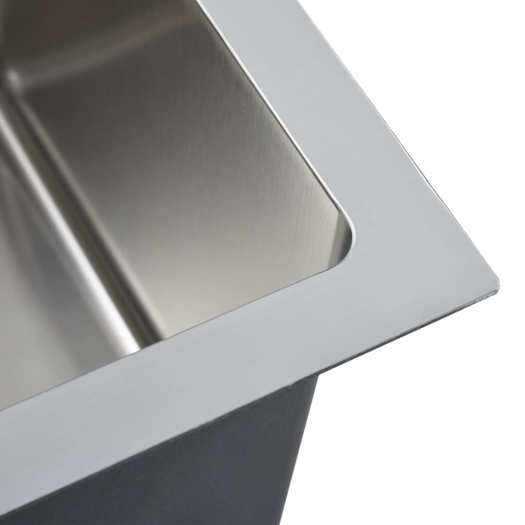Handmade Kitchen Sink with Strainer Stainless Steel- Kitchen & Utility Sinks - HomeShopIreland - Home Shop Ireland - Kitchen & Utility Sinks - Handmade Kitchen Sink with Strainer Stainless Steel