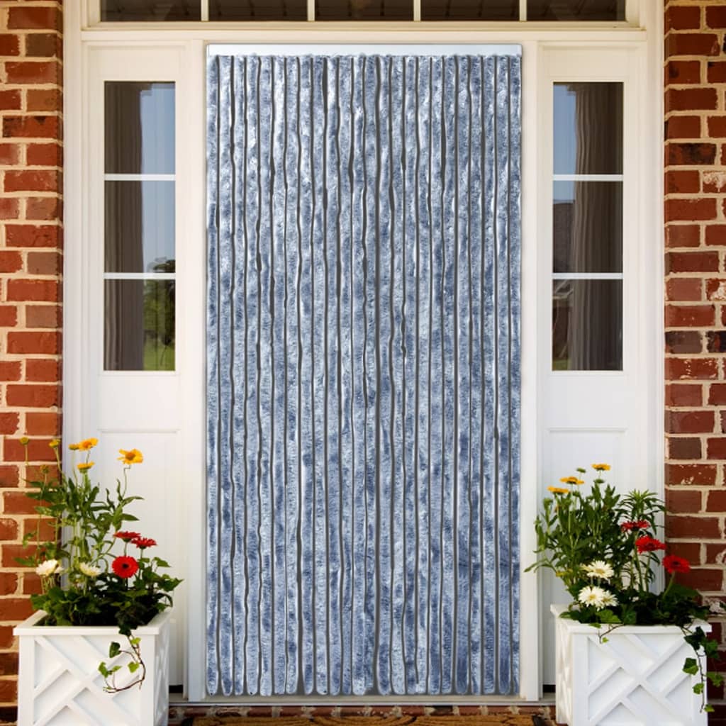Insect Curtain Silver 90x220 cm Chenille- Window Screens - HomeShopIreland - Home Shop Ireland - Window Screens - Insect Curtain Silver 90x220 cm Chenille