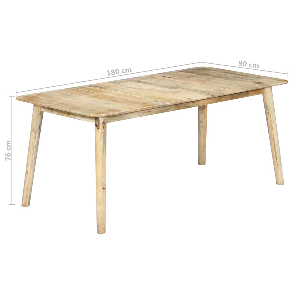 Dining Table 180x90x76 cm Solid Mango Wood- Kitchen & Dining Room Tables - HomeShopIreland - Home Shop Ireland - Kitchen & Dining Room Tables - Dining Table 180x90x76 cm Solid Mango Wood