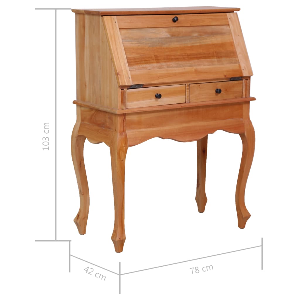 Secretary Desk 78x42x103 cm Solid Mahogany Wood- Desks - HomeShopIreland - Home Shop Ireland - Desks - Secretary Desk 78x42x103 cm Solid Mahogany Wood