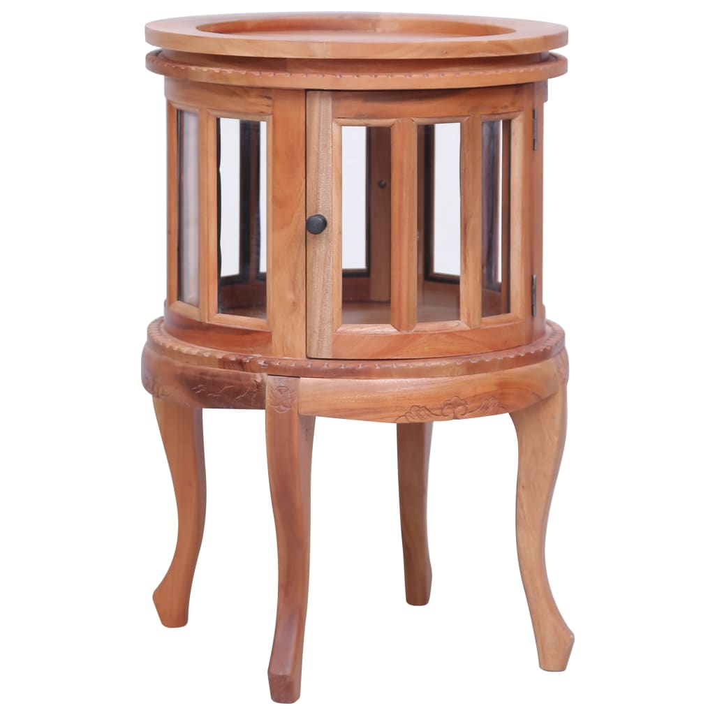 Vitrine Cabinet Natural 50x50x76 cm Solid Mahogany Wood- End Tables - HomeShopIreland - Home Shop Ireland - End Tables - Vitrine Cabinet Natural 50x50x76 cm Solid Mahogany Wood