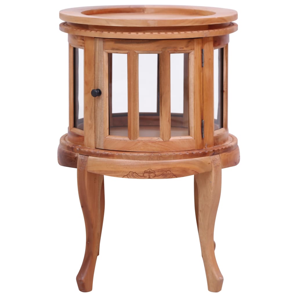 Vitrine Cabinet Natural 50x50x76 cm Solid Mahogany Wood- End Tables - HomeShopIreland - Home Shop Ireland - End Tables - Vitrine Cabinet Natural 50x50x76 cm Solid Mahogany Wood