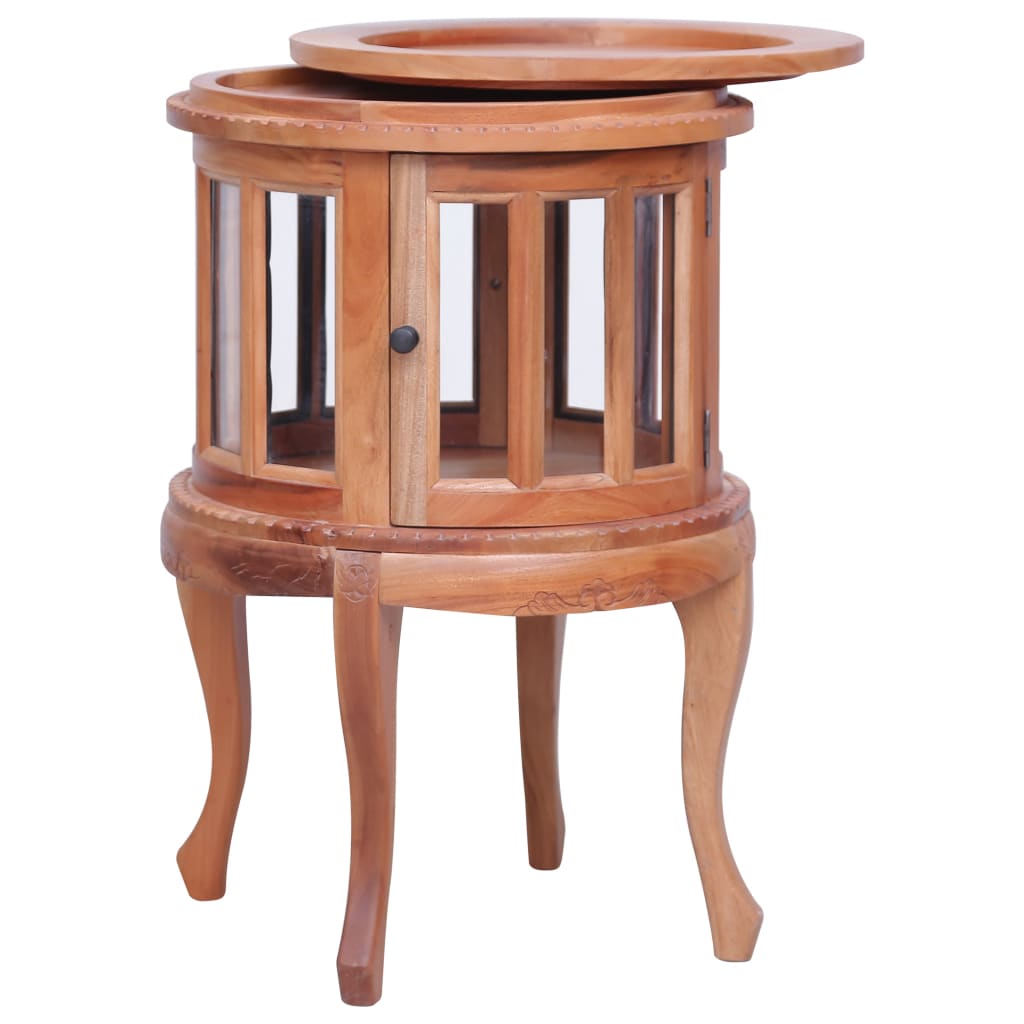 Vitrine Cabinet Natural 50x50x76 cm Solid Mahogany Wood- End Tables - HomeShopIreland - Home Shop Ireland - End Tables - Vitrine Cabinet Natural 50x50x76 cm Solid Mahogany Wood