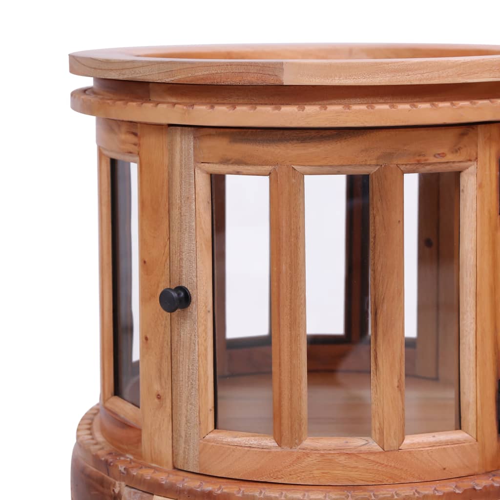 Vitrine Cabinet Natural 50x50x76 cm Solid Mahogany Wood- End Tables - HomeShopIreland - Home Shop Ireland - End Tables - Vitrine Cabinet Natural 50x50x76 cm Solid Mahogany Wood