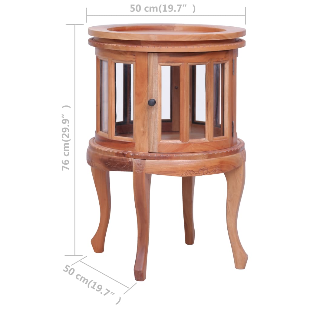 Vitrine Cabinet Natural 50x50x76 cm Solid Mahogany Wood- End Tables - HomeShopIreland - Home Shop Ireland - End Tables - Vitrine Cabinet Natural 50x50x76 cm Solid Mahogany Wood