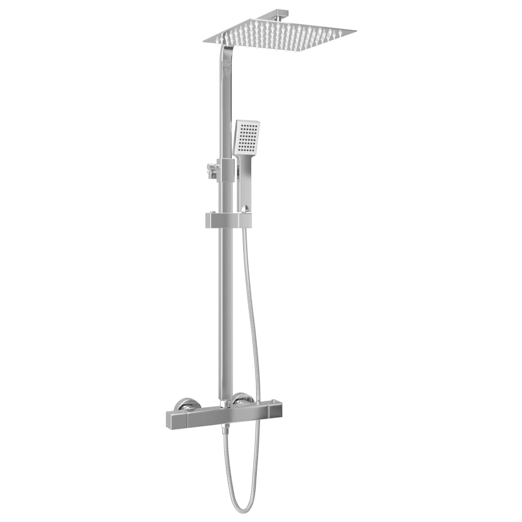 Dual Head Shower Set with Thermostat Stainless Steel- Shower Heads - HomeShopIreland - Home Shop Ireland - Shower Heads - Dual Head Shower Set with Thermostat Stainless Steel