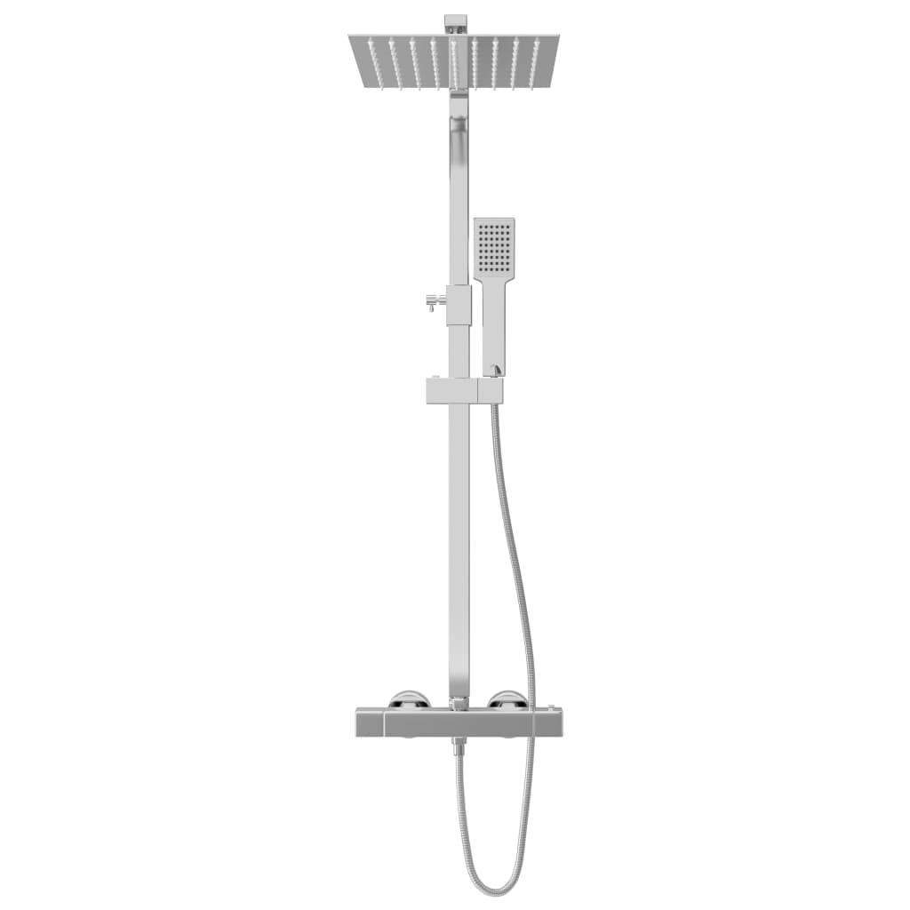 Dual Head Shower Set with Thermostat Stainless Steel- Shower Heads - HomeShopIreland - Home Shop Ireland - Shower Heads - Dual Head Shower Set with Thermostat Stainless Steel