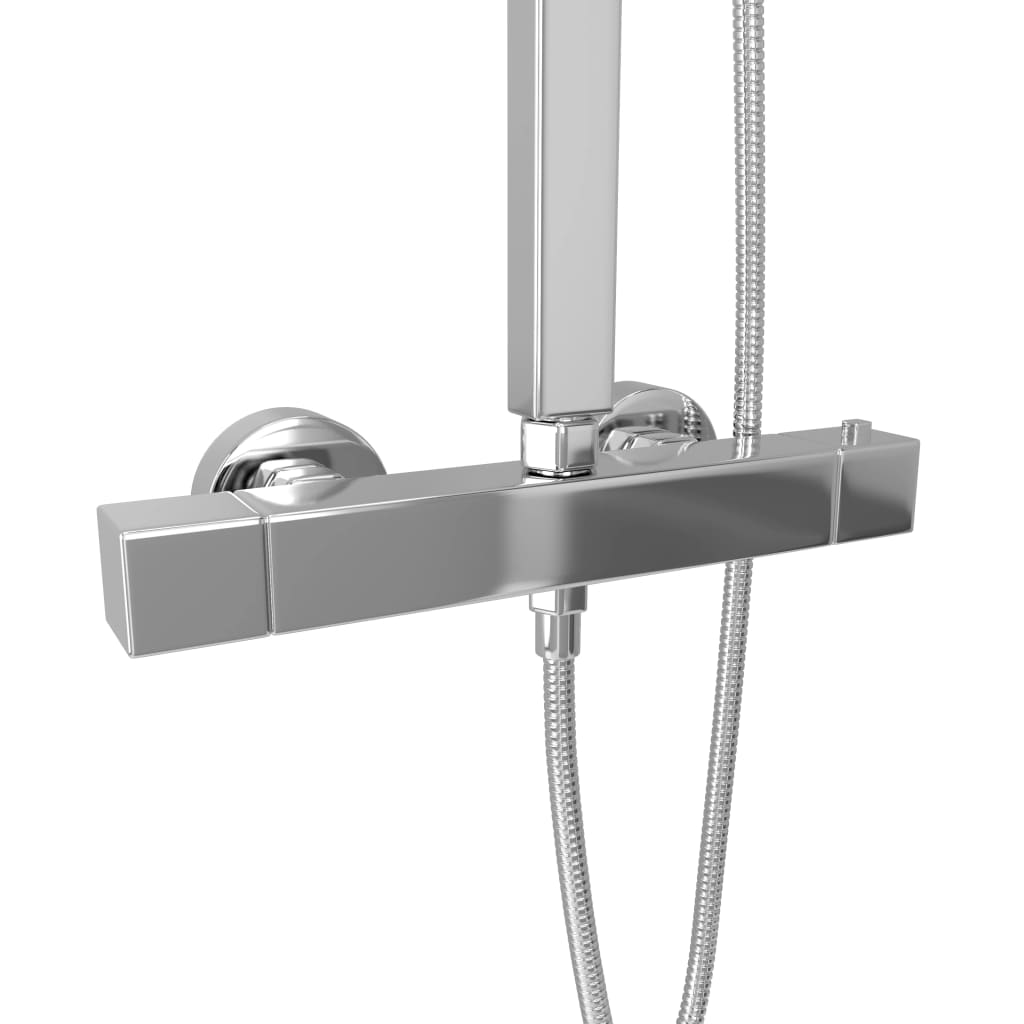 Dual Head Shower Set with Thermostat Stainless Steel- Shower Heads - HomeShopIreland - Home Shop Ireland - Shower Heads - Dual Head Shower Set with Thermostat Stainless Steel