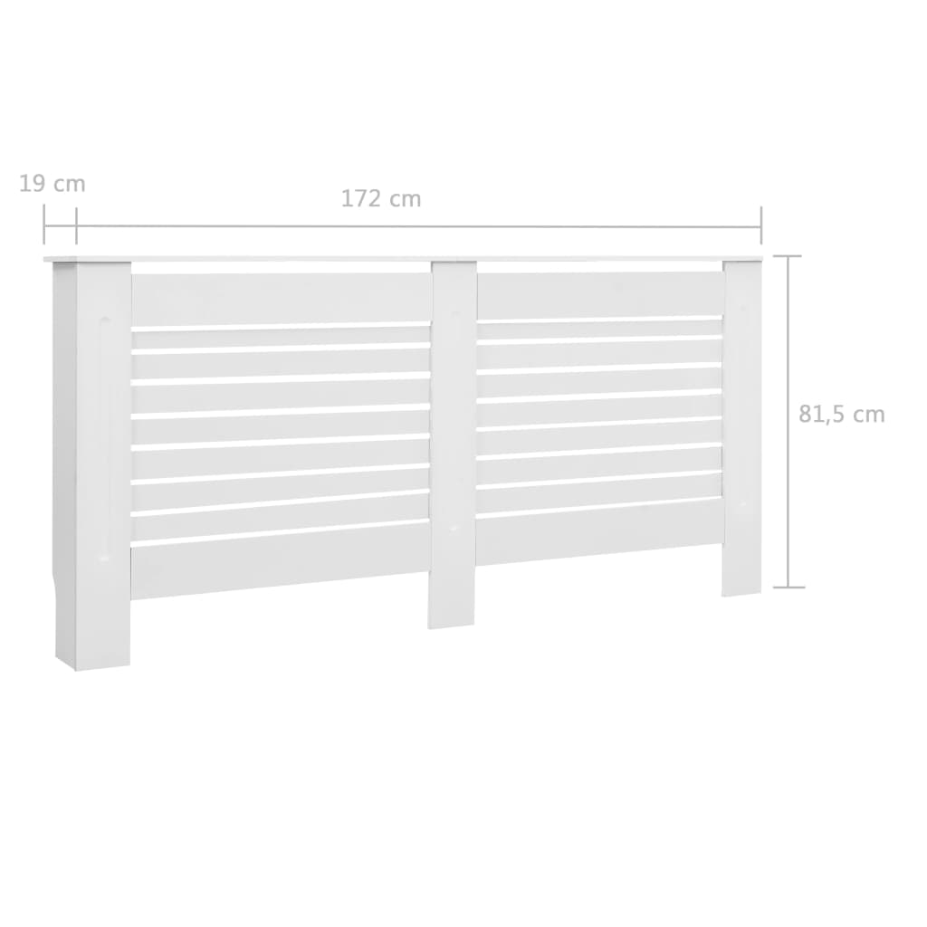 Radiator Cover White 172x19x81.5 cm MDF- Heating Radiator Accessories - HomeShopIreland - Home Shop Ireland - Heating Radiator Accessories - Radiator Cover White 172x19x81.5 cm MDF