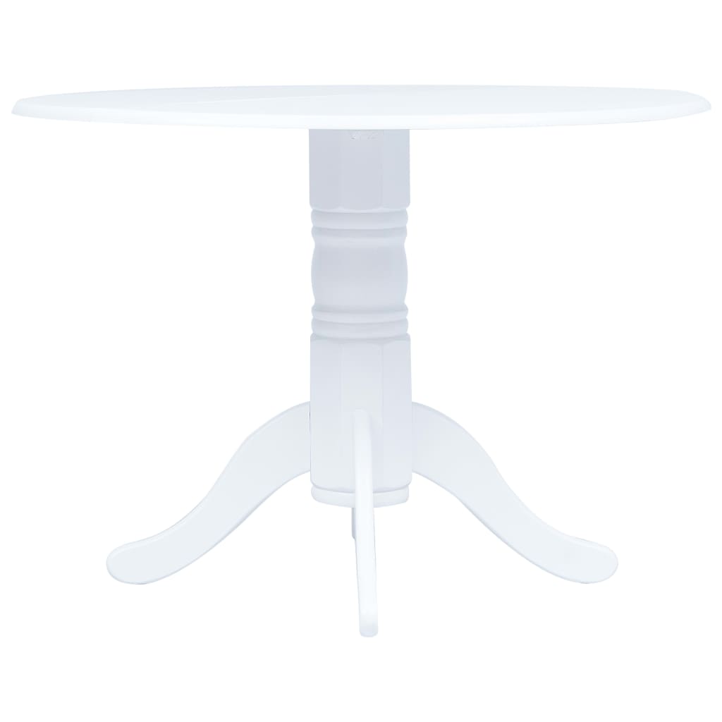 5 Piece Dining Set Solid Rubber Wood White- Kitchen & Dining Furniture Sets - HomeShopIreland - Home Shop Ireland - Kitchen & Dining Furniture Sets - 5 Piece Dining Set Solid Rubber Wood White