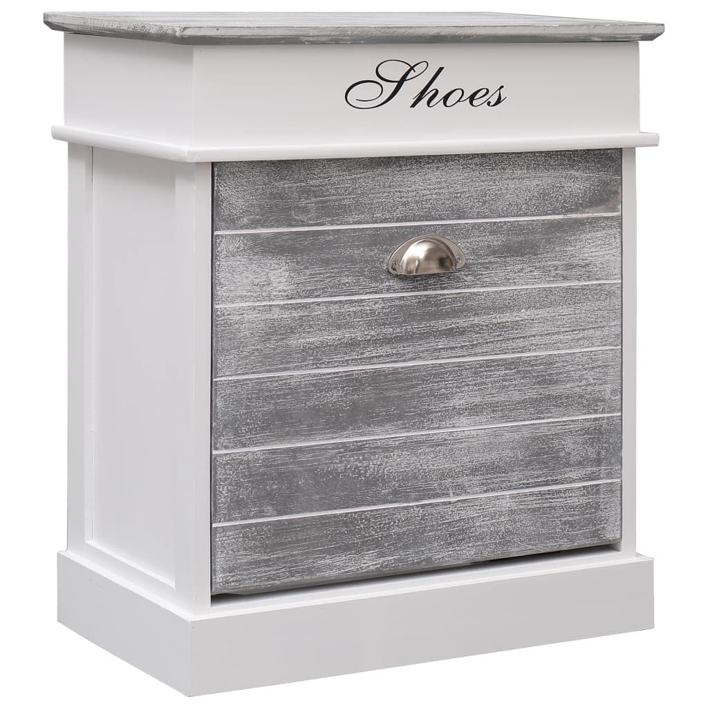 Shoe Cabinet Grey 50x28x58 cm Paulownia Wood- Shoe Racks & Organisers - HomeShopIreland - Home Shop Ireland - Shoe Racks & Organisers - Shoe Cabinet Grey 50x28x58 cm Paulownia Wood