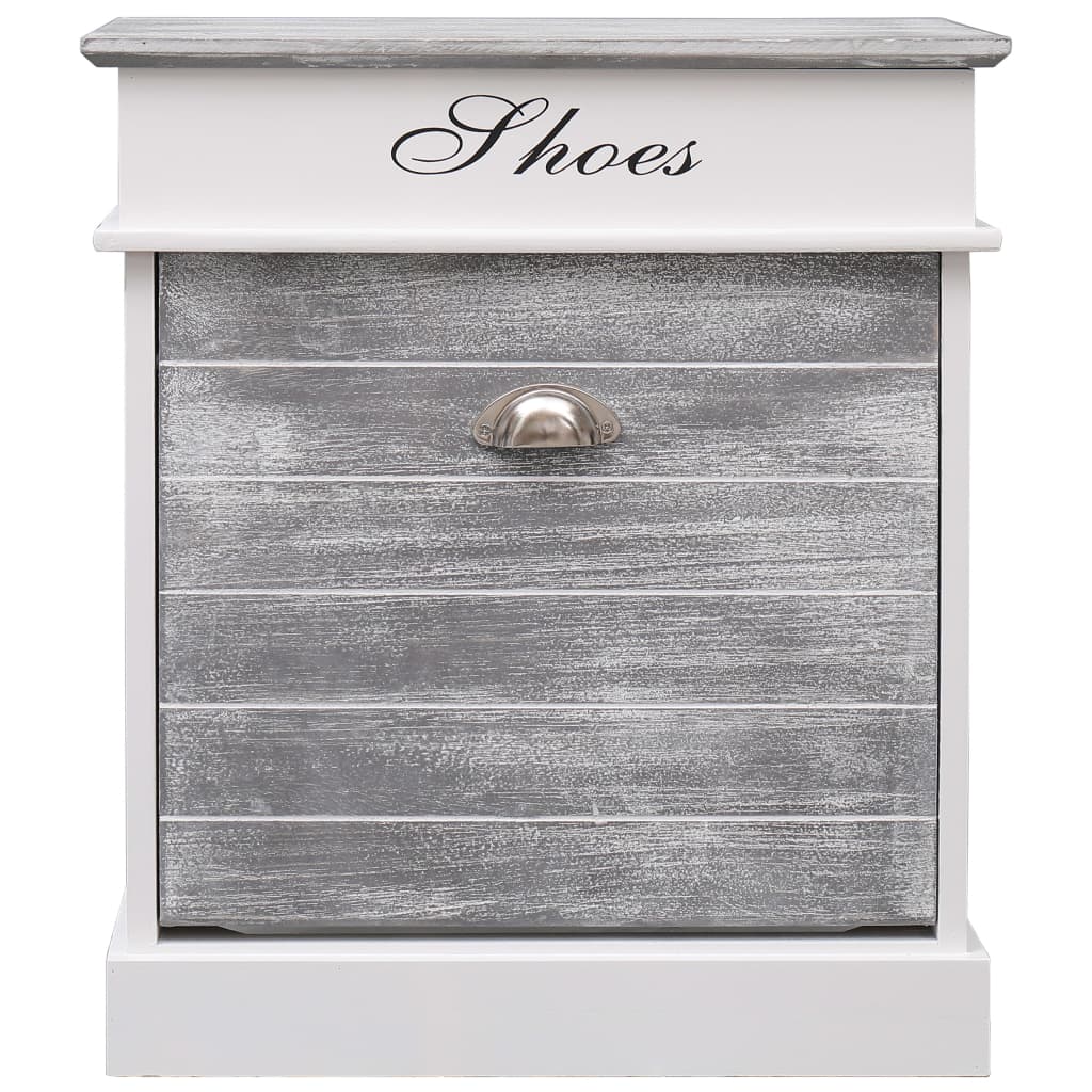 Shoe Cabinet Grey 50x28x58 cm Paulownia Wood- Shoe Racks & Organisers - HomeShopIreland - Home Shop Ireland - Shoe Racks & Organisers - Shoe Cabinet Grey 50x28x58 cm Paulownia Wood
