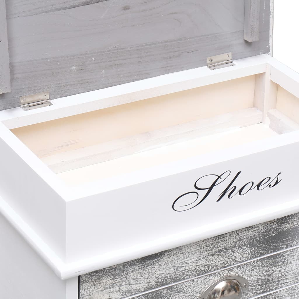 Shoe Cabinet Grey 50x28x58 cm Paulownia Wood- Shoe Racks & Organisers - HomeShopIreland - Home Shop Ireland - Shoe Racks & Organisers - Shoe Cabinet Grey 50x28x58 cm Paulownia Wood