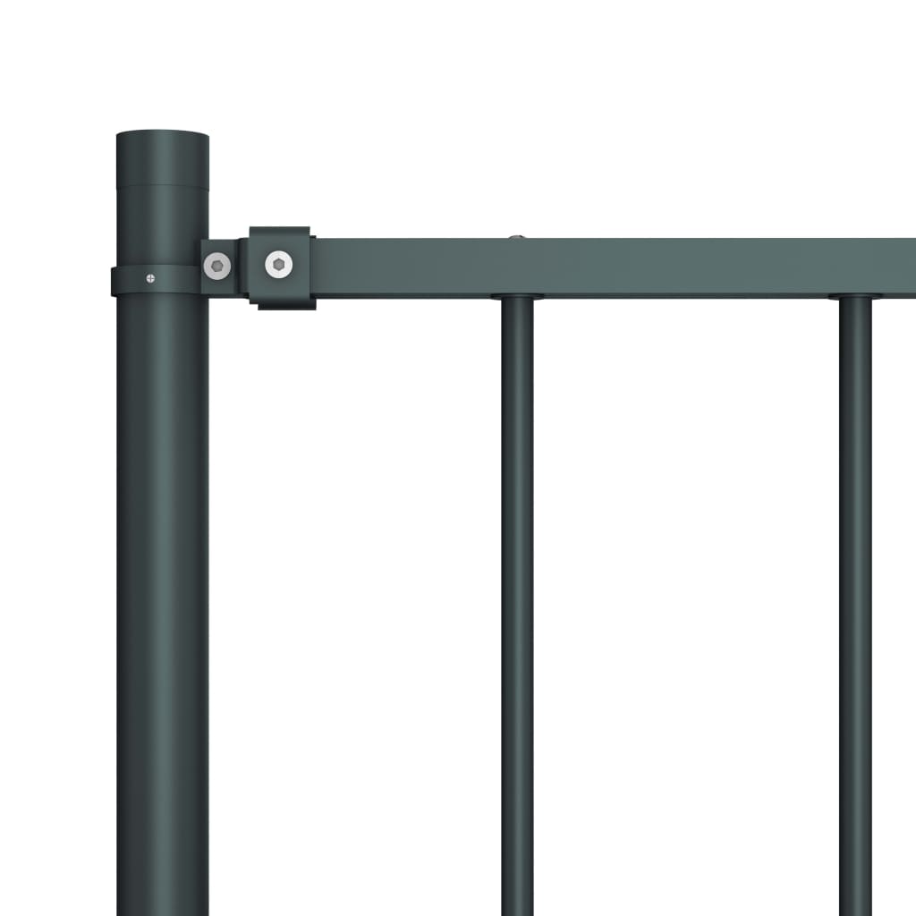 Fence Panel with Posts Powder-coated Steel 1.7x1.25 m Anthracite- Fence Panels - HomeShopIreland - Home Shop Ireland - Fence Panels - Fence Panel with Posts Powder-coated Steel 1.7x1.25 m Anthracite