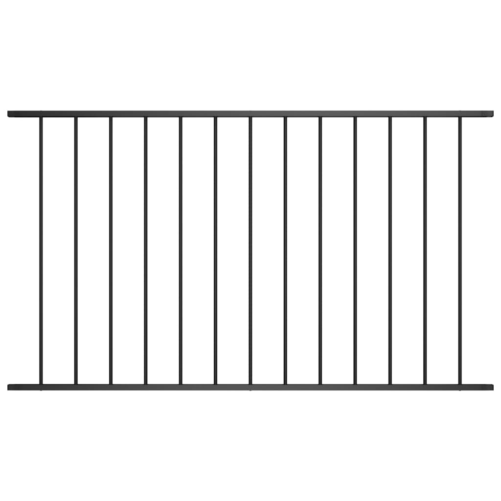 Fence Panel Powder-coated Steel 1.7x0.75 m Black- Fence Panels - HomeShopIreland - Home Shop Ireland - Fence Panels - Fence Panel Powder-coated Steel 1.7x0.75 m Black