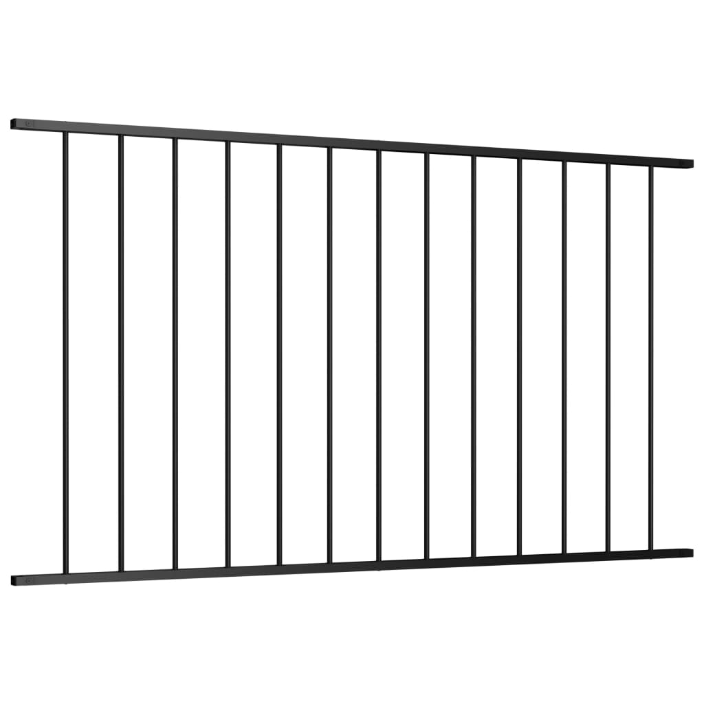 Fence Panel Powder-coated Steel 1.7x0.75 m Black- Fence Panels - HomeShopIreland - Home Shop Ireland - Fence Panels - Fence Panel Powder-coated Steel 1.7x0.75 m Black