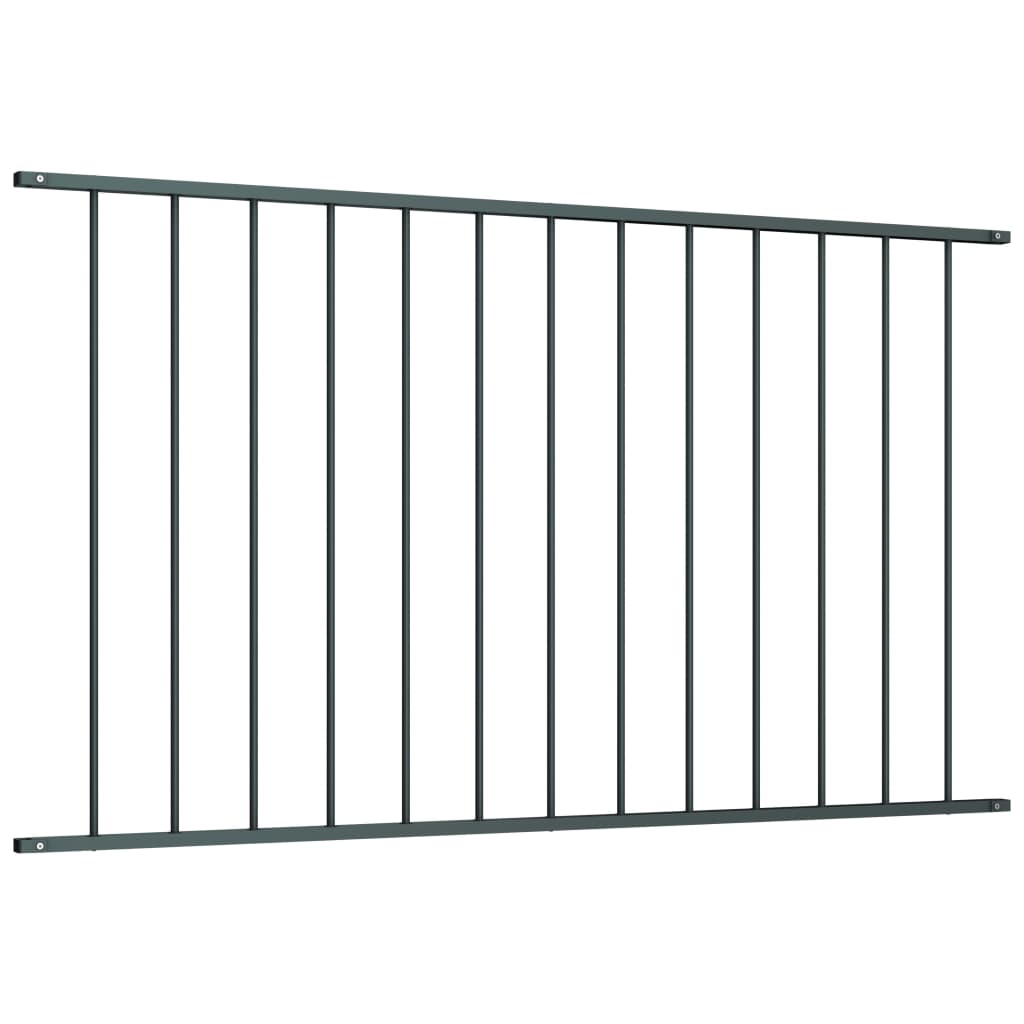 Fence Panel Powder-coated Steel 1.7x1.25 m Anthracite- Fence Panels - HomeShopIreland - Home Shop Ireland - Fence Panels - Fence Panel Powder-coated Steel 1.7x1.25 m Anthracite