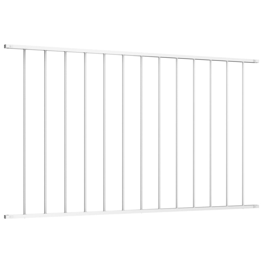 Fence Panel Powder-coated Steel 1.7x0.75 m White- Fence Panels - HomeShopIreland - Home Shop Ireland - Fence Panels - Fence Panel Powder-coated Steel 1.7x0.75 m White