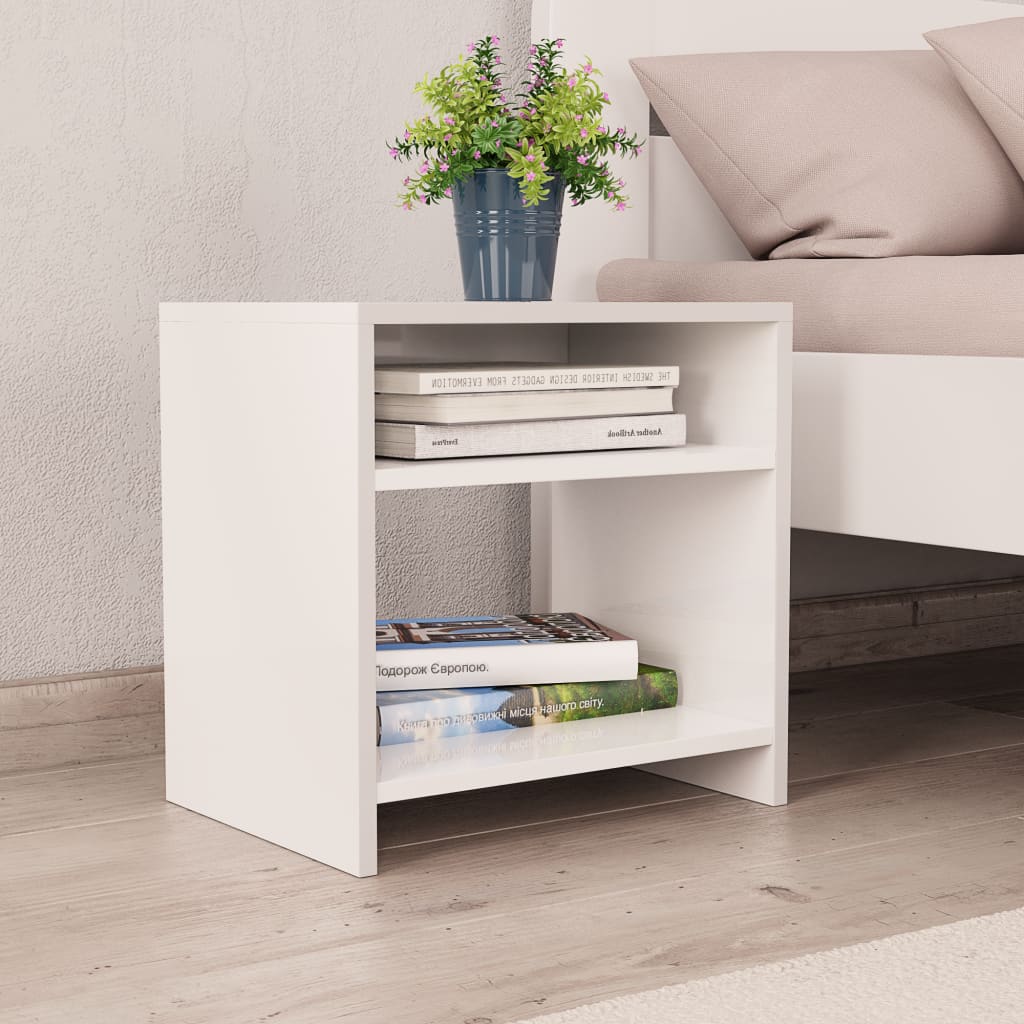 Bedside Cabinet White 40x30x40 cm Chipboard- End Tables - HomeShopIreland - Home Shop Ireland - End Tables - Bedside Cabinet White 40x30x40 cm Chipboard