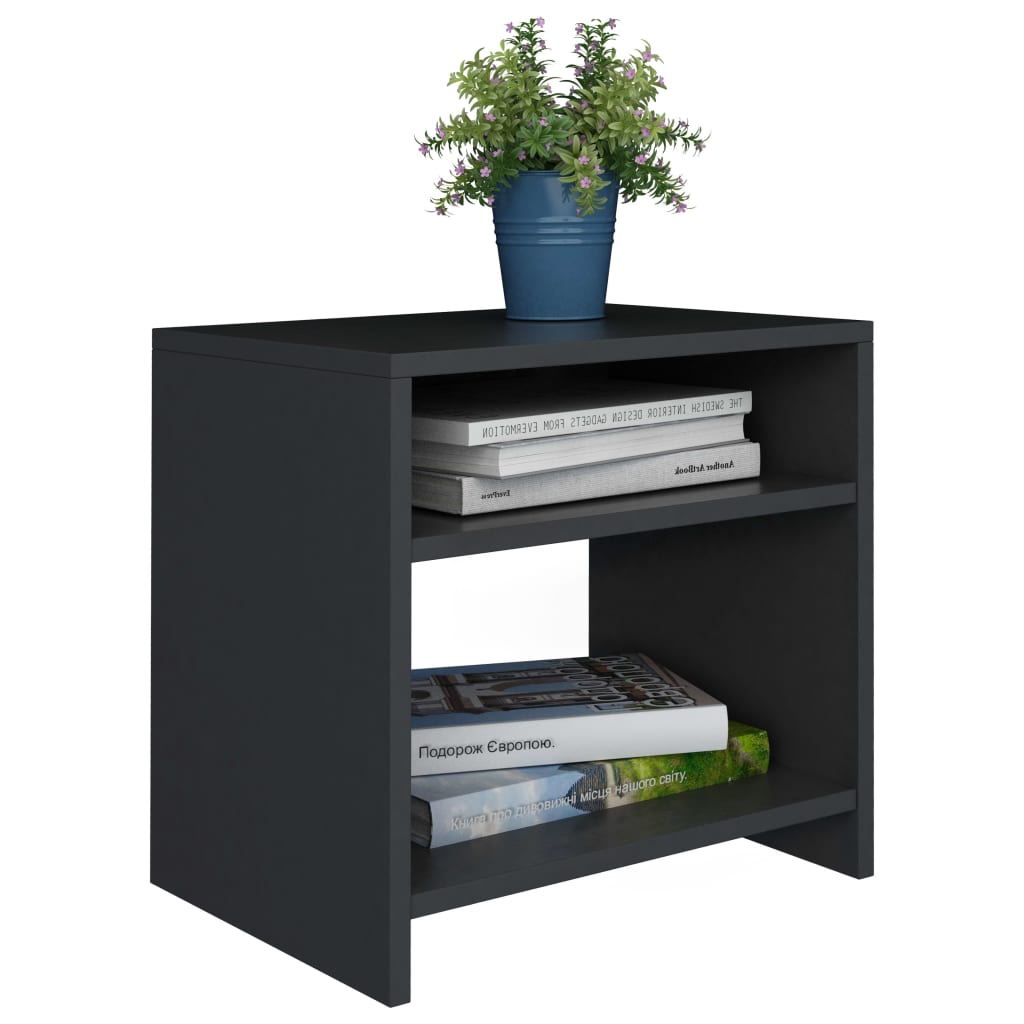 Bedside Cabinet Black 40x30x40 cm Chipboard- End Tables - HomeShopIreland - Home Shop Ireland - End Tables - Bedside Cabinet Black 40x30x40 cm Chipboard