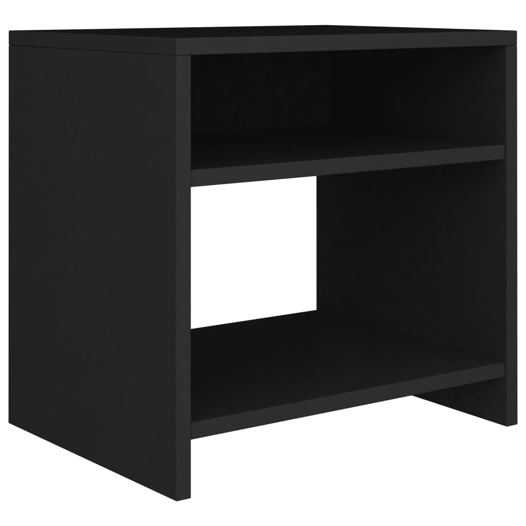Bedside Cabinets 2 pcs Black 40x30x40 cm Chipboard- End Tables - HomeShopIreland - Home Shop Ireland - End Tables - Bedside Cabinets 2 pcs Black 40x30x40 cm Chipboard