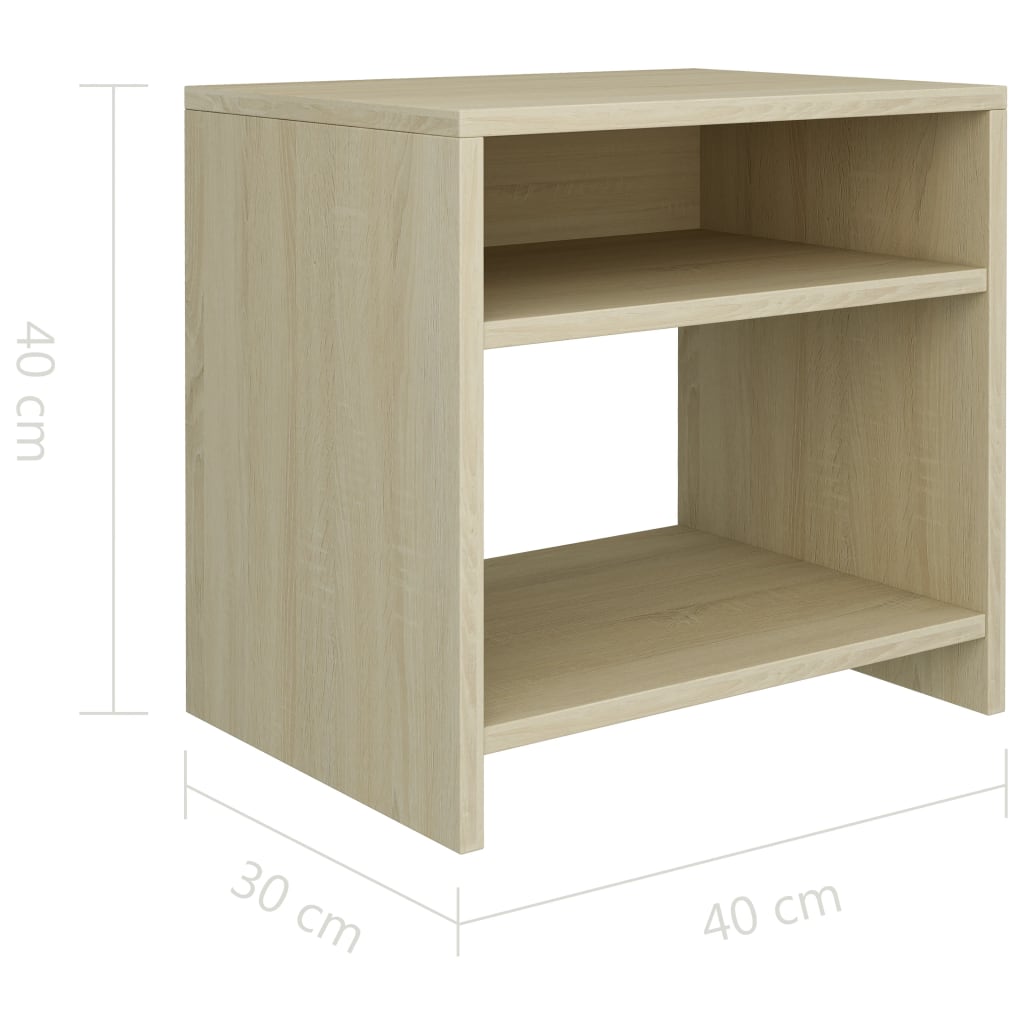 Bedside Cabinet Sonoma Oak 40x30x40 cm Chipboard- End Tables - HomeShopIreland - Home Shop Ireland - End Tables - Bedside Cabinet Sonoma Oak 40x30x40 cm Chipboard