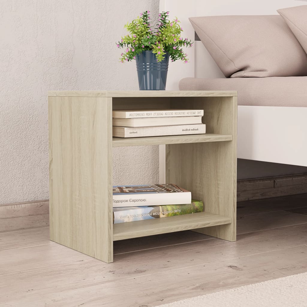 Bedside Cabinet Sonoma Oak 40x30x40 cm Chipboard- End Tables - HomeShopIreland - Home Shop Ireland - End Tables - Bedside Cabinet Sonoma Oak 40x30x40 cm Chipboard