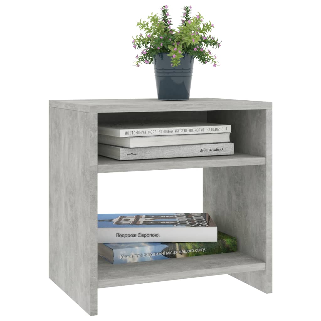 Bedside Cabinet Concrete Grey 40x30x40 cm Chipboard- End Tables - HomeShopIreland - Home Shop Ireland - End Tables - Bedside Cabinet Concrete Grey 40x30x40 cm Chipboard