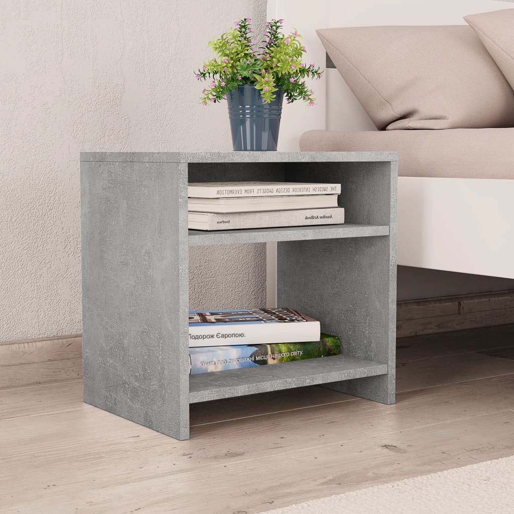 Bedside Cabinet Concrete Grey 40x30x40 cm Chipboard- End Tables - HomeShopIreland - Home Shop Ireland - End Tables - Bedside Cabinet Concrete Grey 40x30x40 cm Chipboard