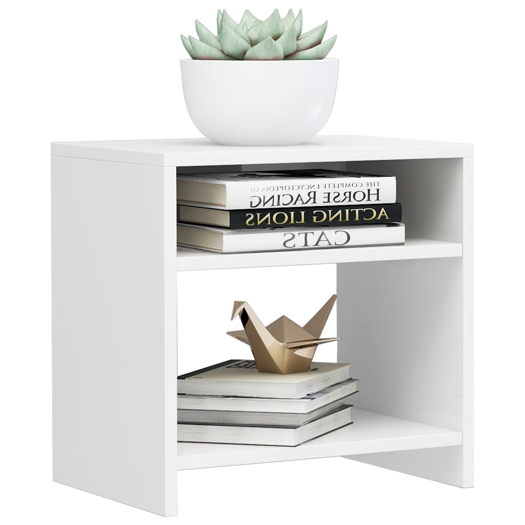 Bedside Cabinets 2 pcs High Gloss White 40x30x40 cm Chipboard- End Tables - HomeShopIreland - Home Shop Ireland - End Tables - Bedside Cabinets 2 pcs High Gloss White 40x30x40 cm Chipboard