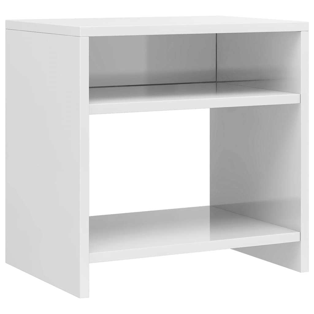 Bedside Cabinets 2 pcs High Gloss White 40x30x40 cm Chipboard- End Tables - HomeShopIreland - Home Shop Ireland - End Tables - Bedside Cabinets 2 pcs High Gloss White 40x30x40 cm Chipboard
