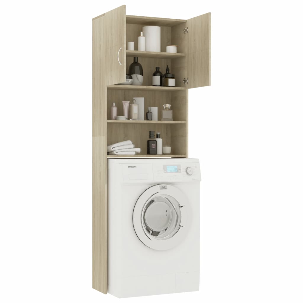Washing Machine Cabinet Sonoma Oak 64x25.5x190 cm Chipboard- Washer & Dryer Accessories - HomeShopIreland - Home Shop Ireland - Washer & Dryer Accessories - Washing Machine Cabinet Sonoma Oak 64x25.5x190 cm Chipboard