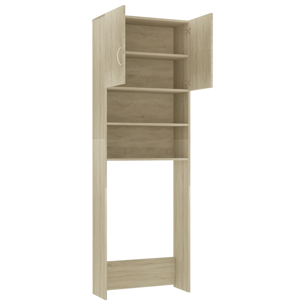 Washing Machine Cabinet Sonoma Oak 64x25.5x190 cm Chipboard- Washer & Dryer Accessories - HomeShopIreland - Home Shop Ireland - Washer & Dryer Accessories - Washing Machine Cabinet Sonoma Oak 64x25.5x190 cm Chipboard