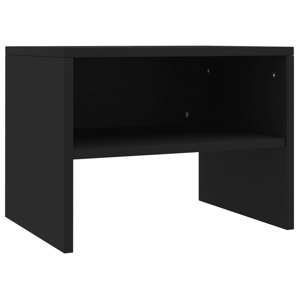 Bedside Cabinets 2 pcs Black 40x30x30 cm Chipboard- End Tables - HomeShopIreland - Home Shop Ireland - End Tables - Bedside Cabinets 2 pcs Black 40x30x30 cm Chipboard